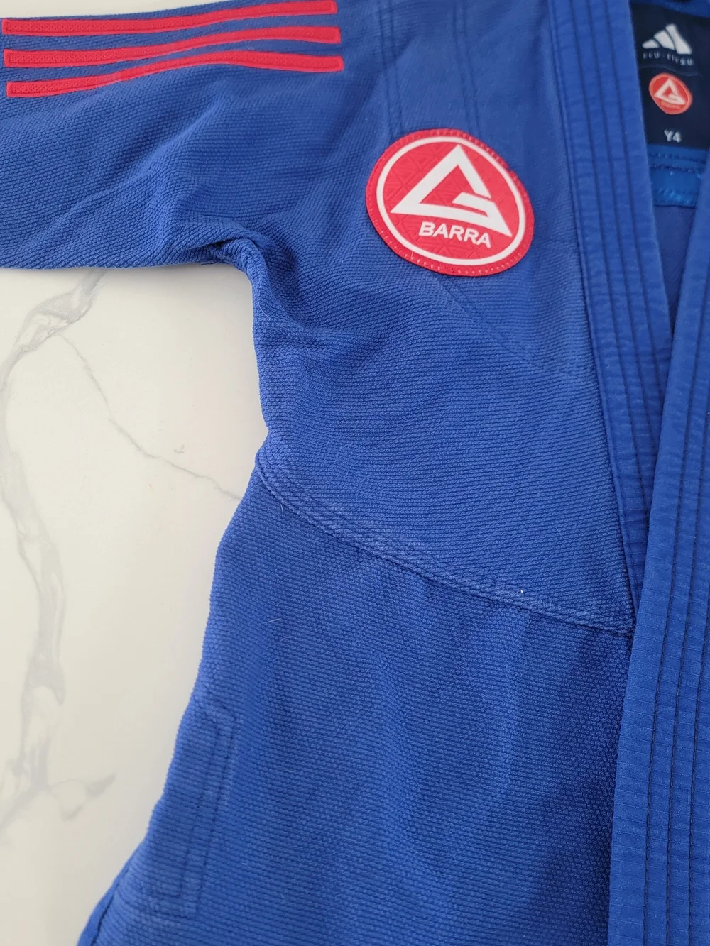 Gracie Barra Blue Kids Jiu-Jitsu Gi Adidas Competition Y4